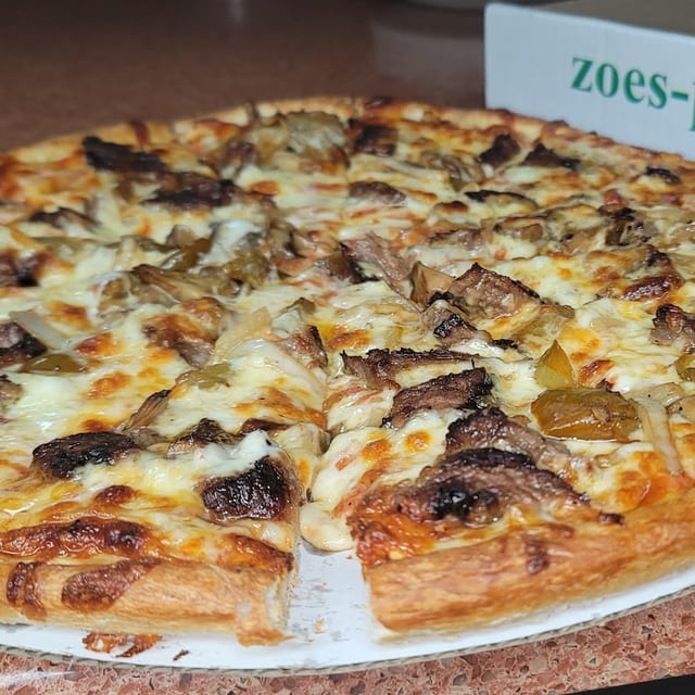 Steak Tips Pizza.