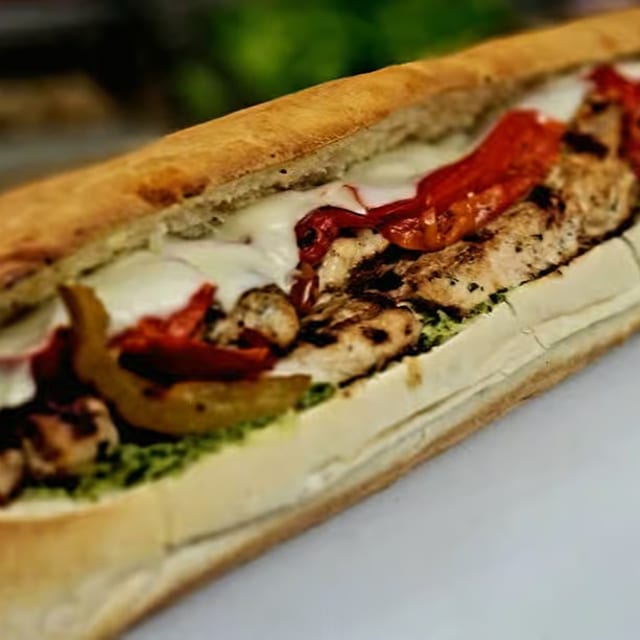 Chicken Pesto Grinder.